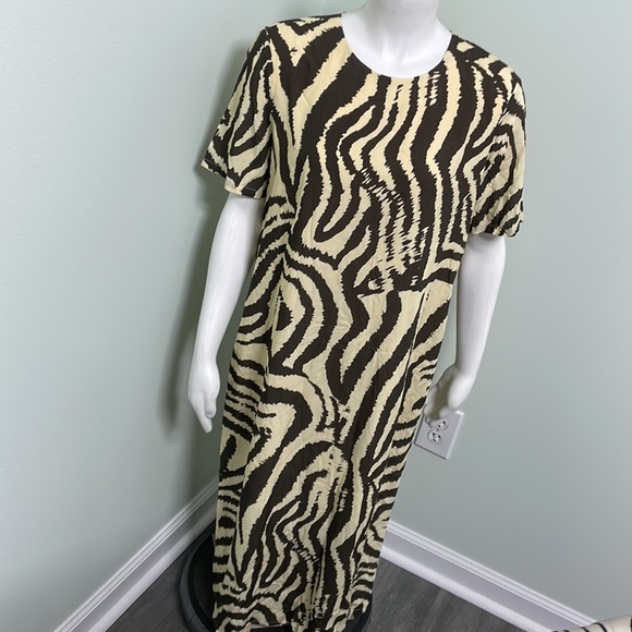 ANTHROPOLOGIE Corey Lynn Calter Zebra Print Midi Dress NEW - Picture 4 of 9